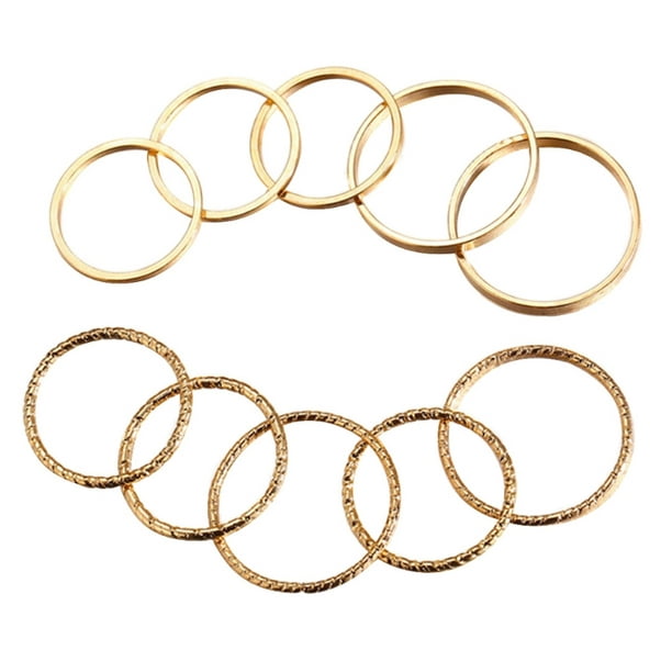 10X Vintage Women Mid Ring Set Ladies Crescent Joint Knuckle Rings Boho D